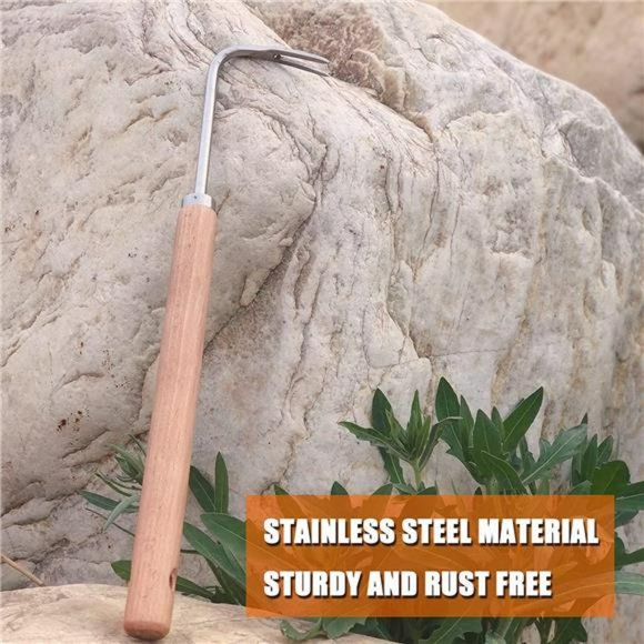 Weed Puller with V-Shape Hook Gardening Hand Tools 16-Inch Weed Remover Tool - Picture 5 of 6